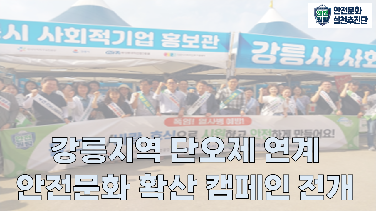 [강릉] 「안전문화실천추진단」 단오제 연계 안전문화 확산 캠페인 전개
